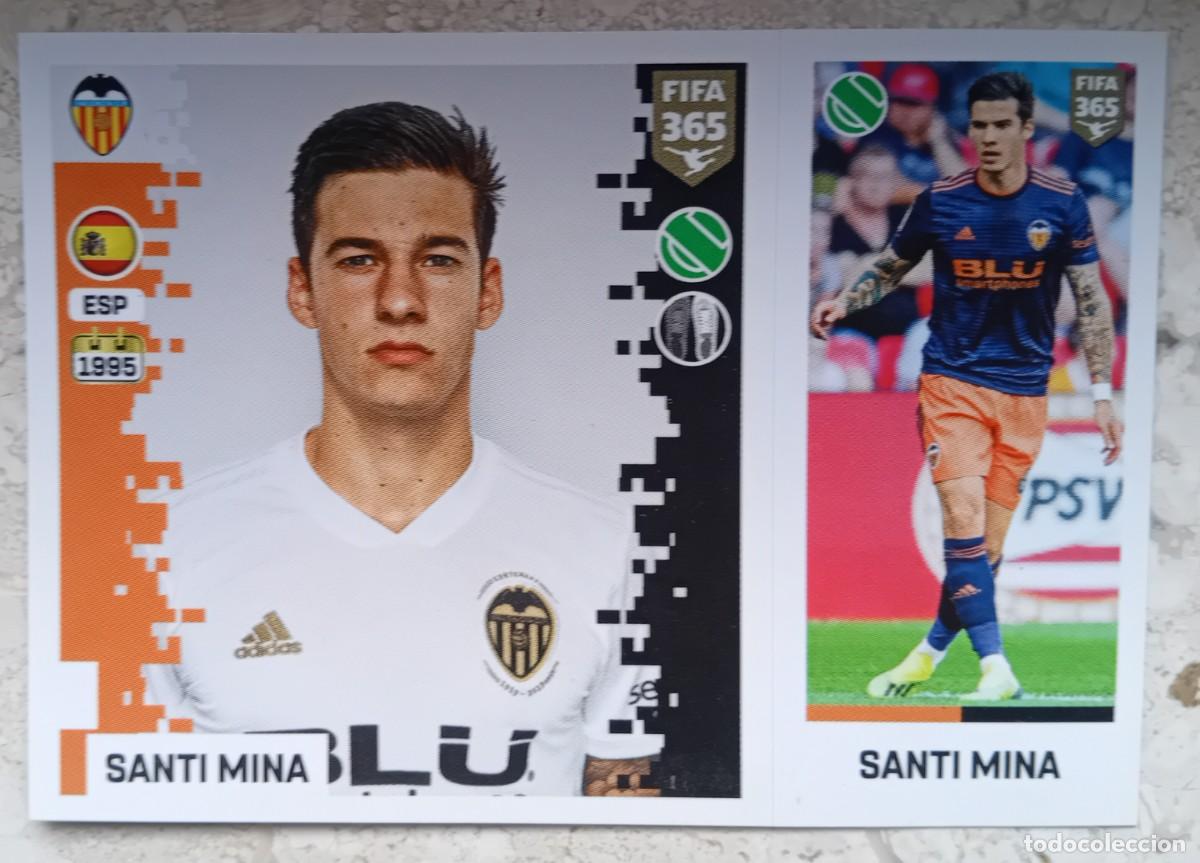 Cromos de f&uacute;tbol: Figurina Panini 2018-19 Cromo Fifa 365 2019 Santi Mina Valencia n 102 blu azul