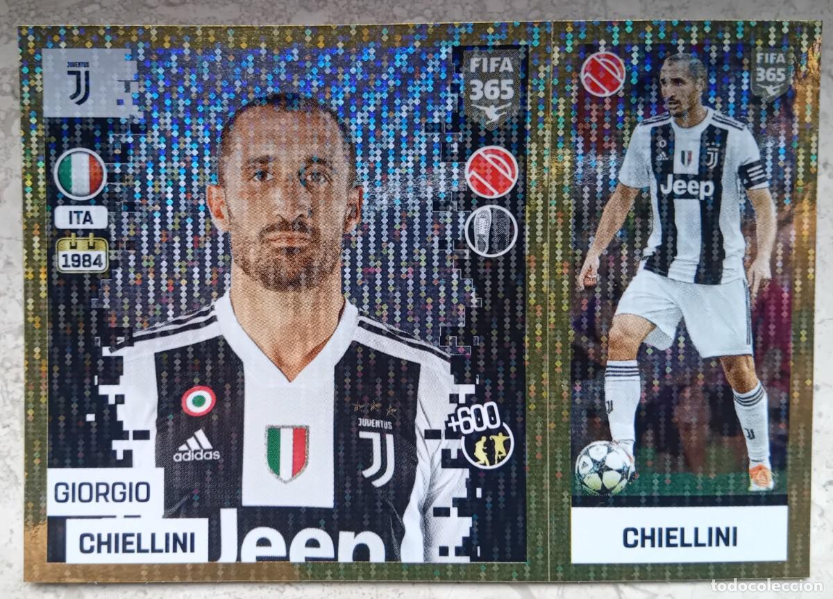 Cromos de f&uacute;tbol: Figurina Panini 2018-19 Cromo Fifa 365 2019 Giorgio Chiellini Juventus n 203 blu azul
