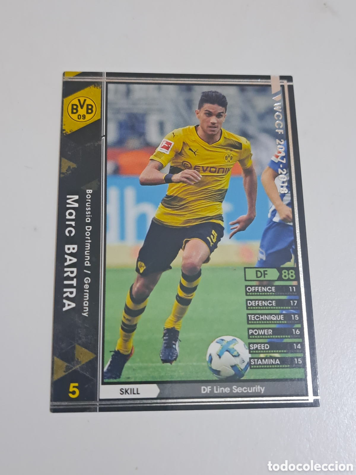 Cromos de f&uacute;tbol: CROMO CARD WCCF LIGA 2017-18 PANINI DE JAP&Oacute;N BORUSSIA DORTMUND BARTRA