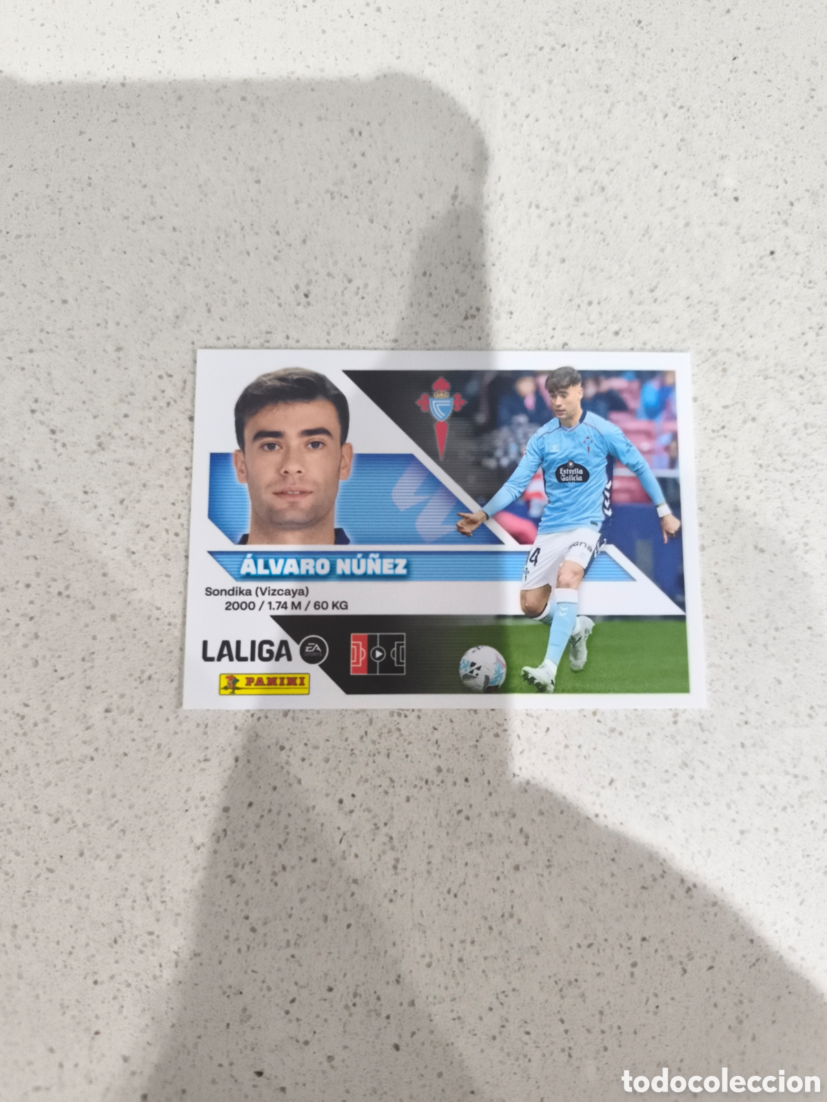 Cromos de f&uacute;tbol: CROMO N&Uacute;MERO 5 &Aacute;LVARO N&Uacute;&Ntilde;EZ CELTA DE VIGO. LIGA ESTE 26/27.