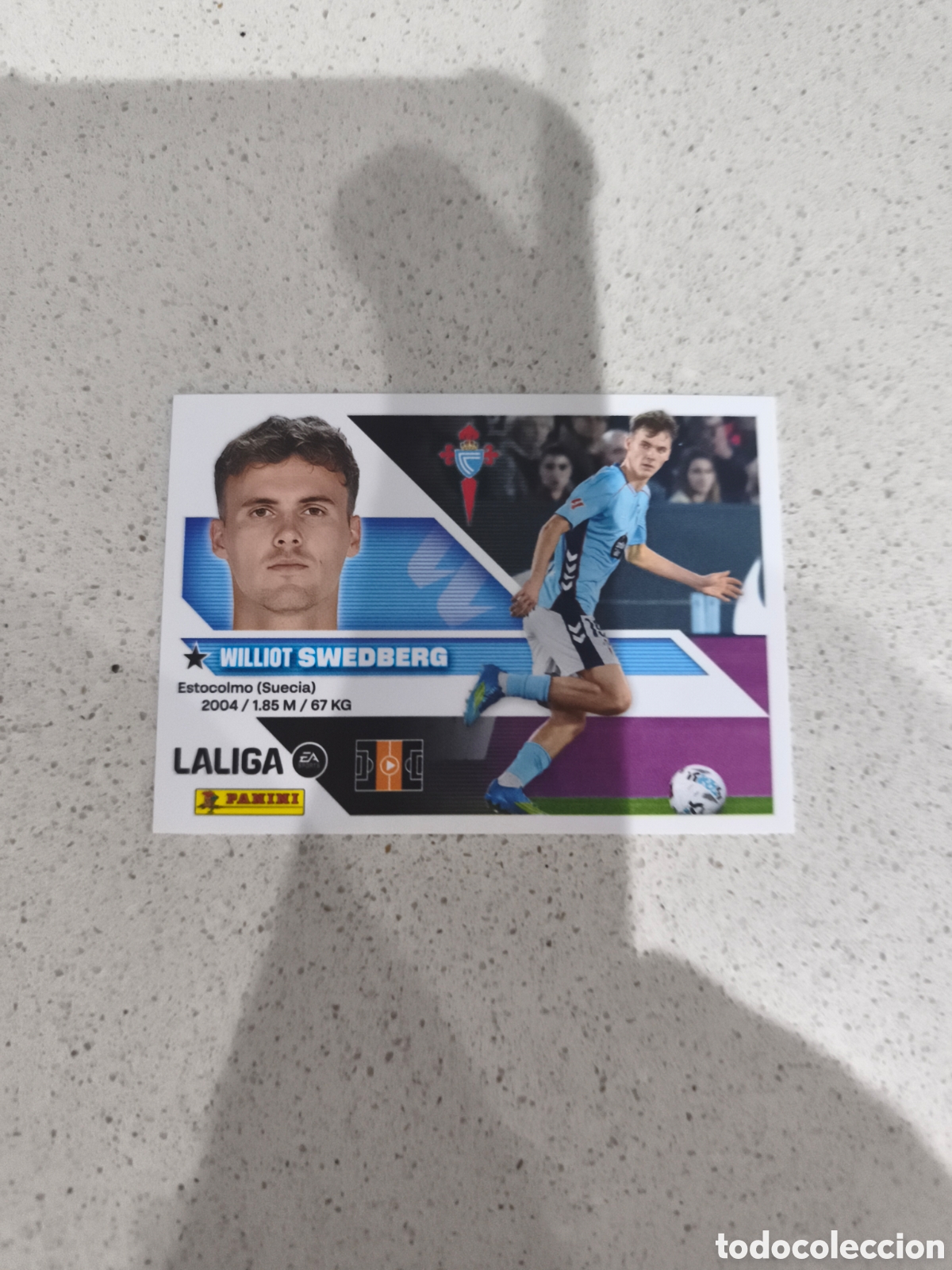 Cromos de f&uacute;tbol: CROMO N&Uacute;MERO 16 SWEDBERG CELTA DE VIGO. LIGA ESTE 26/27. PANINI.