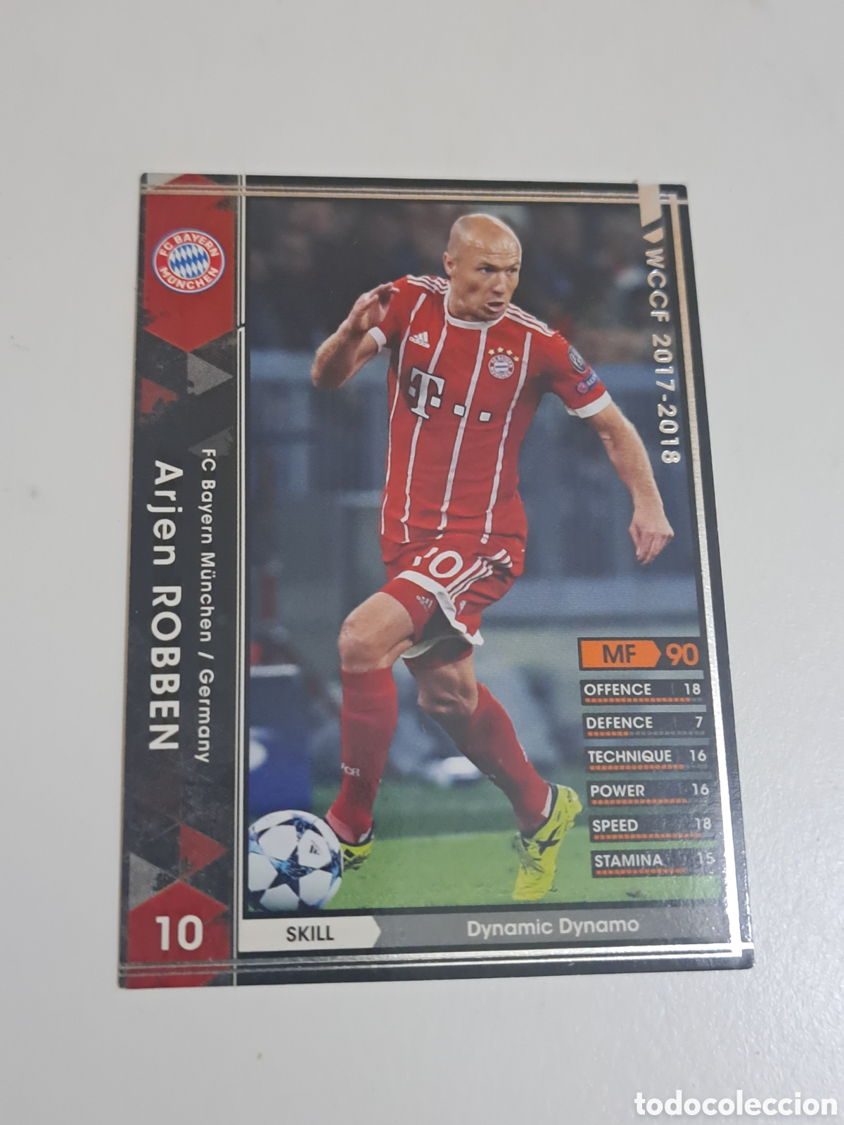 Football Stickers: CROMO CARD WCCF LIGA 2017-18 PANINI DE JAP&Oacute;N BAYERN MUNICH ROBBEN N&ordm;-090