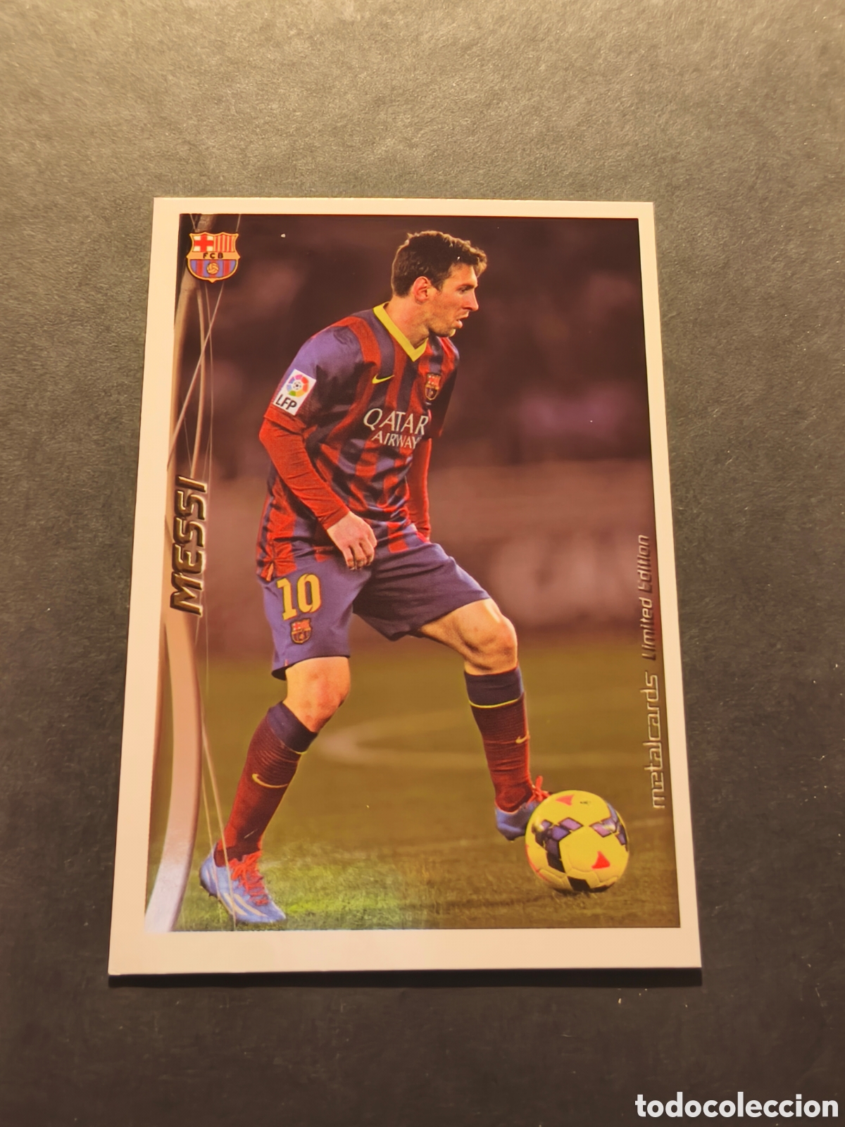 Cromos de Futebol: MESSI TOP 11 FC BARCELONA MUNDICROMO FICHAS LIGA 2015 VERSI&Oacute;N METALCARDS LIMITED EDITION