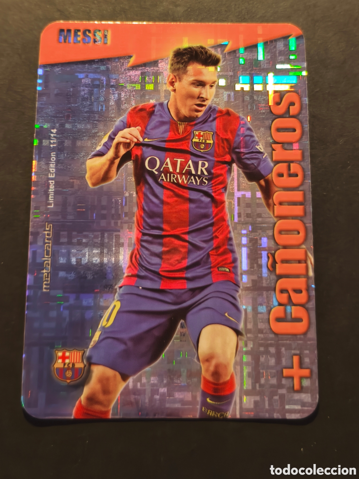 Cromos de Futebol: MESSI +CA&Ntilde;ONEROS FC BARCELONA MUNDICROMO FICHAS LIGA 2015 VERSI&Oacute;N FONDO TETRIS