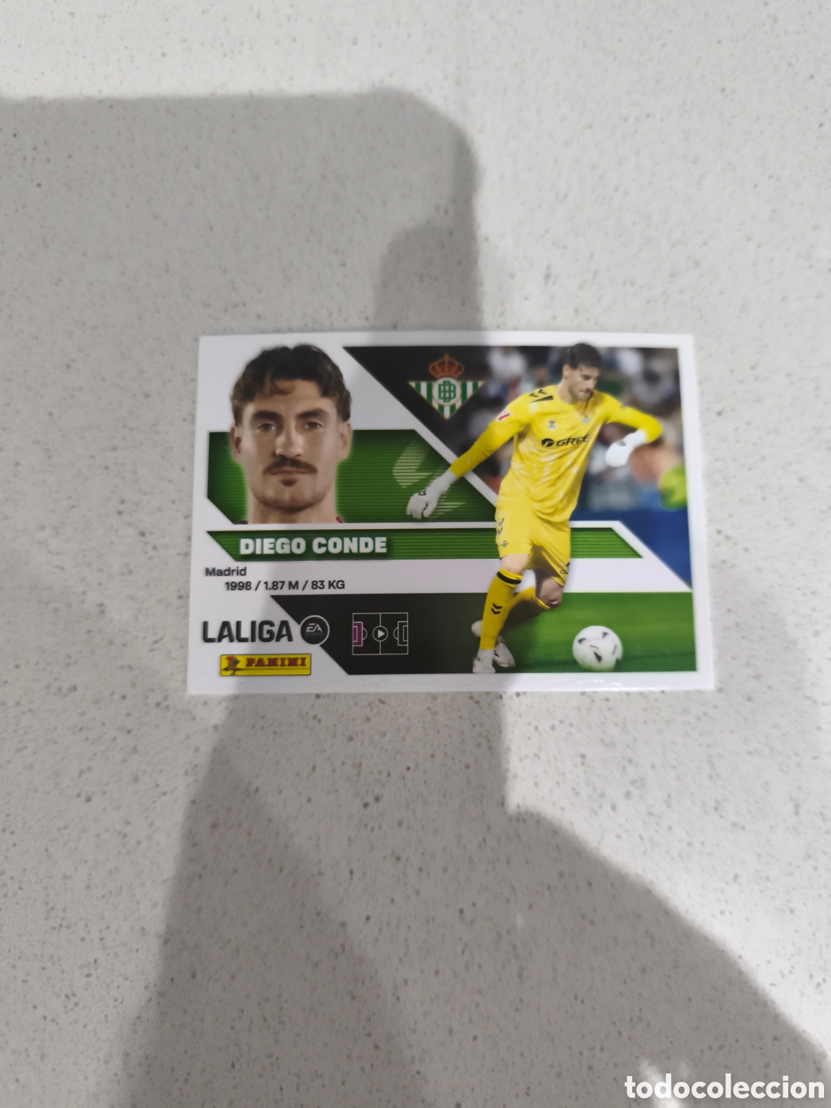 Cromos de Futebol: CROMO N&Uacute;MERO 4 BIS COLOCA DIEGO CONDE BETIS. LIGA ESTE 26/27. PANINI. SEGUNDA EDICI&Oacute;N.