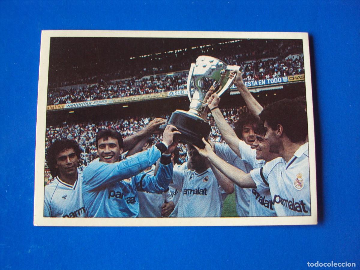 Football Stickers: CROMO N&ordm; 57 EQUIPO 1987-88 CAMPE&Oacute;N &Aacute;LBUM COLECCI&Oacute;N REAL MADRID 95 96 1995 1996 PANINI NUNCA PEGADO