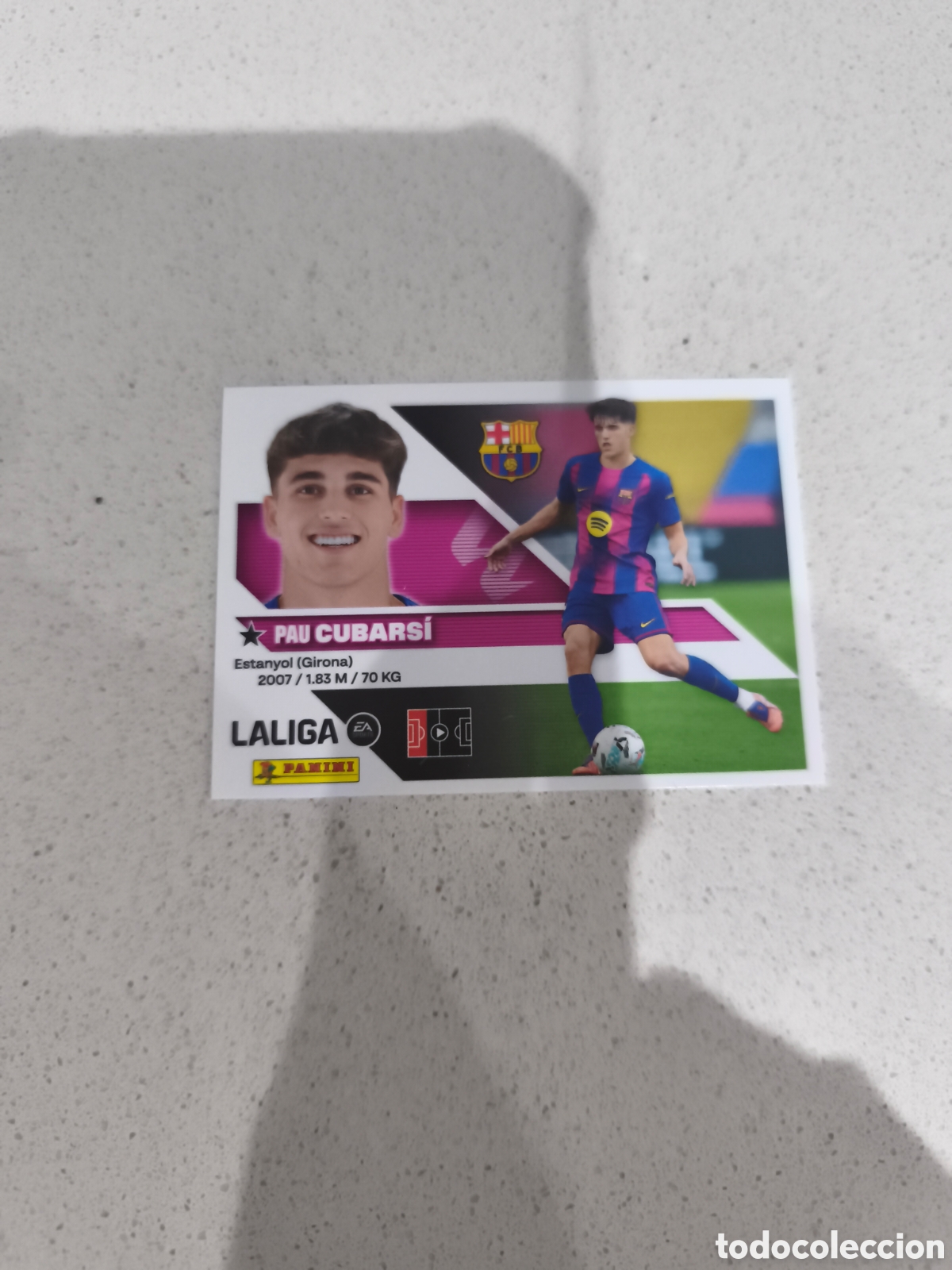 Cromos de f&uacute;tbol: CROMO N&Uacute;MERO 7 CUBARS&Iacute; FC BARCELONA. LIGA ESTE 26/27. PANINI.