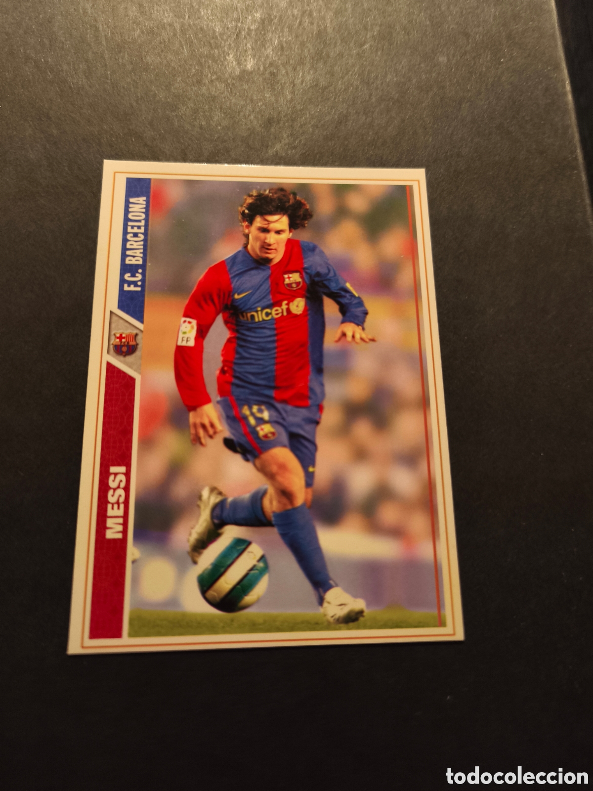 Fu&szlig;ball-Sticker: 47 MESSI BARCELONA BASE MUNDICROMO FICHAS LIGA 2008