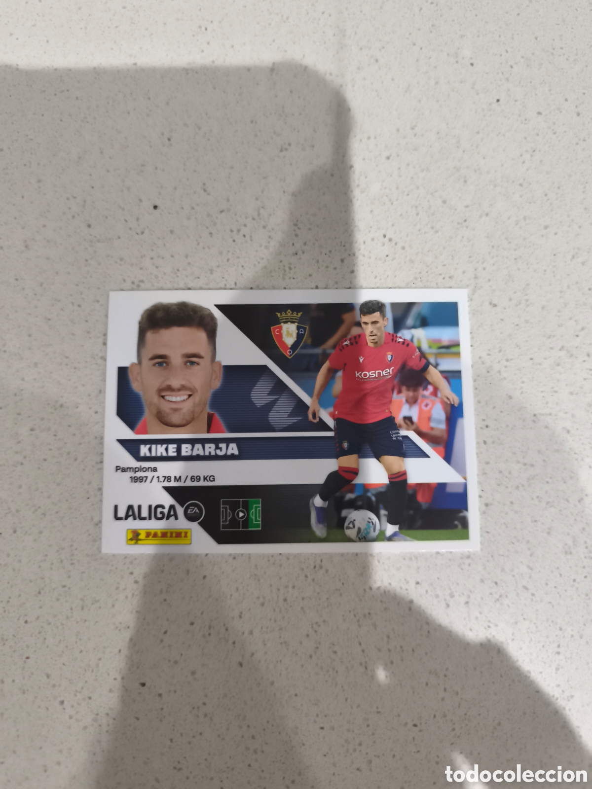 Cromos de f&uacute;tbol: CROMO N&Uacute;MERO 19 KIKE BARJA OSASUNA. LIGA ESTE 26/27. PANINI.