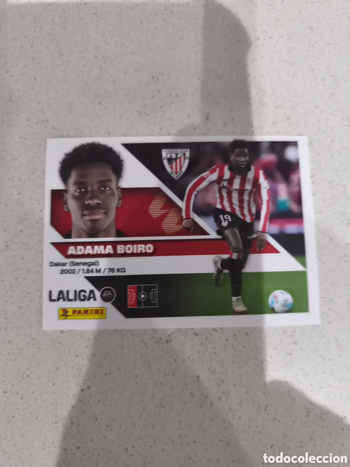 Cromos de f&uacute;tbol: CROMO N&Uacute;MERO 9B ADAMA BOIRO ATHLETIC CLUB DE BILBAO. LIGA ESTE 26/27. PANINI.