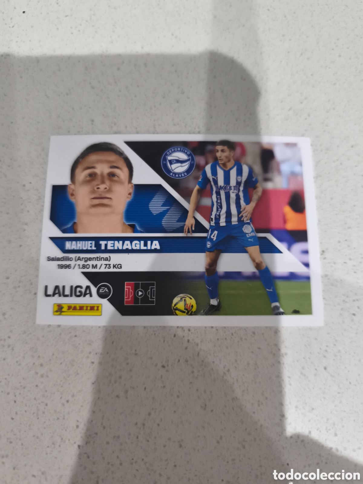 Cromos de f&uacute;tbol: CROMO N&Uacute;MERO 7 TENAGLIA ALAV&Eacute;S. LIGA ESTE 26/27. PANINI.