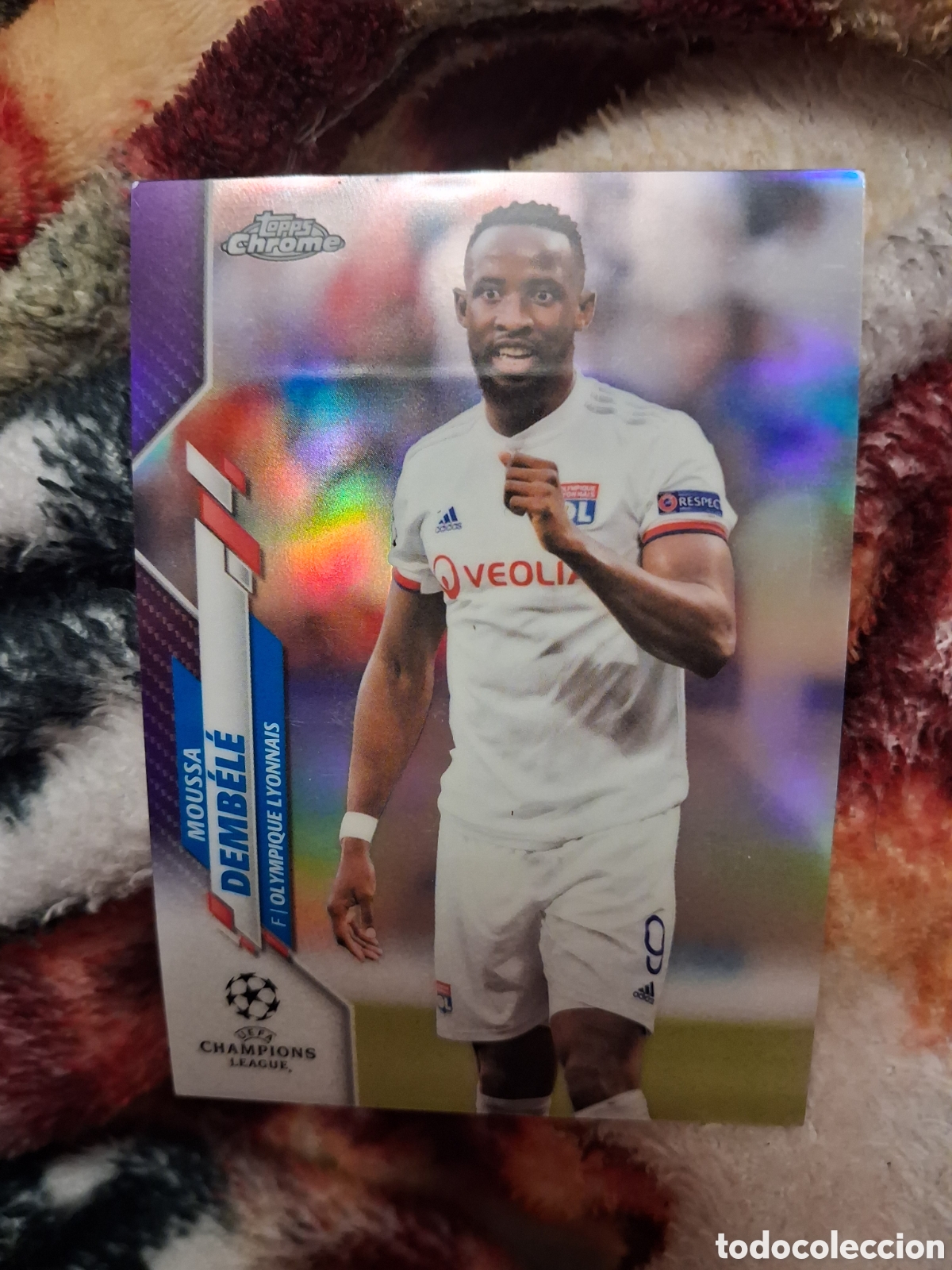 Cromos de Futebol: 2019 Topps Chrome UCL Purple Refractor 29/250 Moussa Dembele #98 Rookie RC yf0