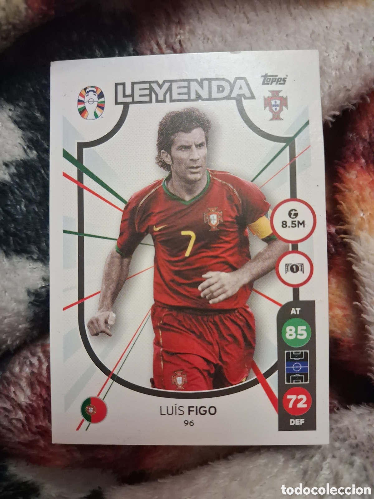 Cromos de f&uacute;tbol: 96 - FIGO LEYENDA MATCH ATTAX EUROCOPA 2024 TOPPS LIDL