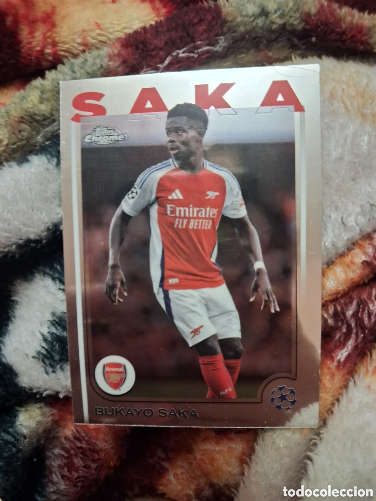 Cromos de f&uacute;tbol: #77 Saka | Arsenal | 2024 2025 Topps Chrome UCL