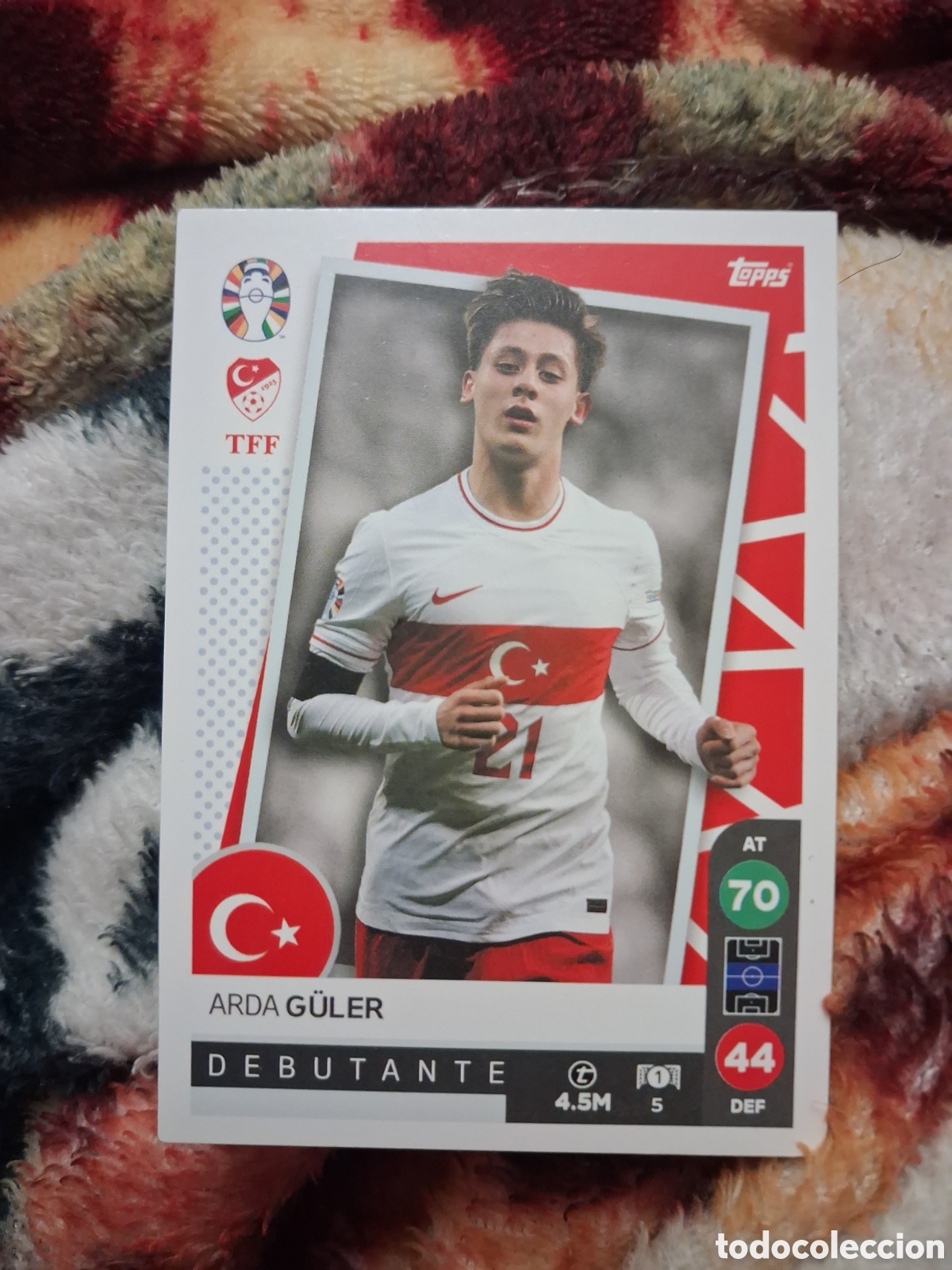 Cromos de f&uacute;tbol: ARDA GULER TURQUIA DEBUTANTE TOPPS EURO UEFA 2024 S1