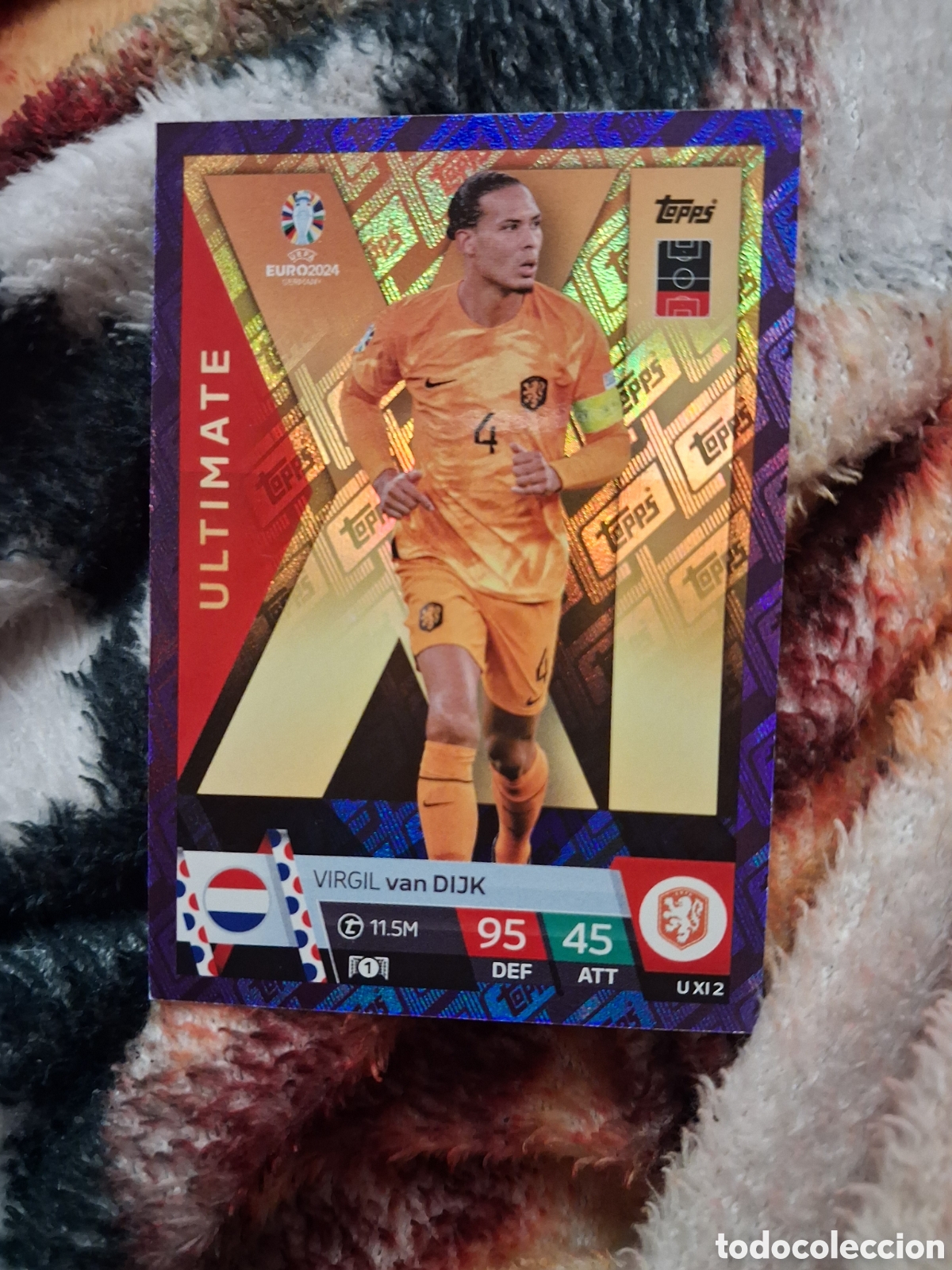 Cromos de f&uacute;tbol: 2 Ultimate XI PURPLE ⚽ VAN DIJK ⚽ Netherlands LIVERPOOL Topps &reg; Match Attax Euro 2024 Alemania 24