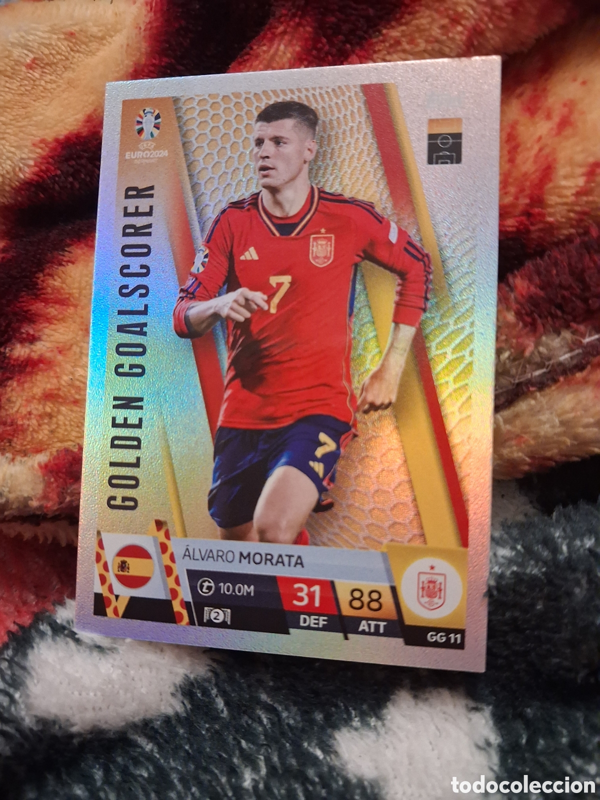 Cromos de f&uacute;tbol: GG 11 GG11 EURO 2024 TOPPS &Aacute;LVARO MORATA ESPA&Ntilde;A MATCH ATTAX 24 EUROCOPA GOLDEN GOALSCORER