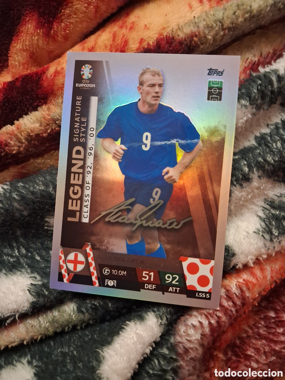 Cromos de f&uacute;tbol: LSS 5 LSS5 EURO 2024 TOPPS ALAN SHEARER INGLATERRA MATCH ATTAX 24 EUROCOPA LEGEND SIGNATURE STYLE