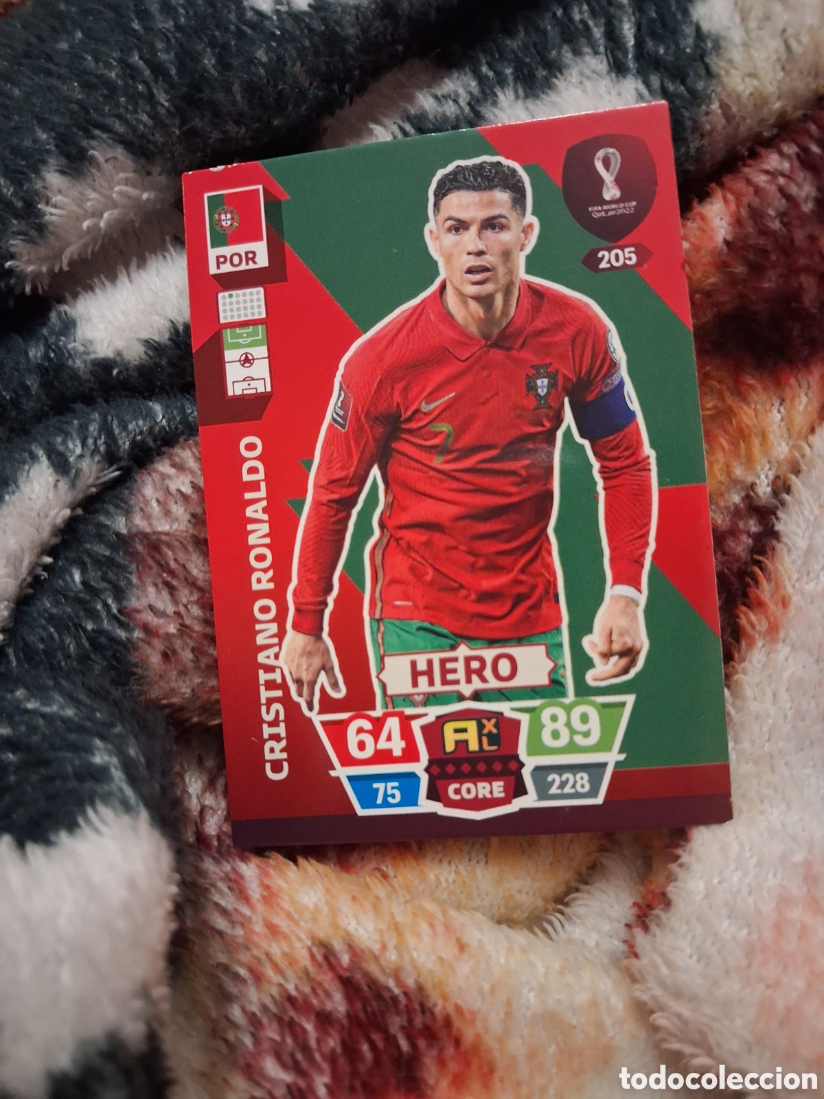 Cromos de f&uacute;tbol: Cristiano Ronaldo 205 Portugal Adrenalyn Qatar 2022