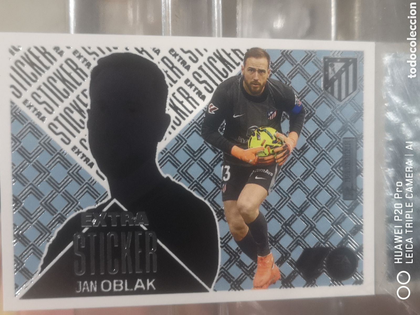 Cromos de f&uacute;tbol: OBLAK EXTRA STICKER PLATA LIGA ESTE 2026 2027 2026 27 ATL&Eacute;TICO DE MADRID