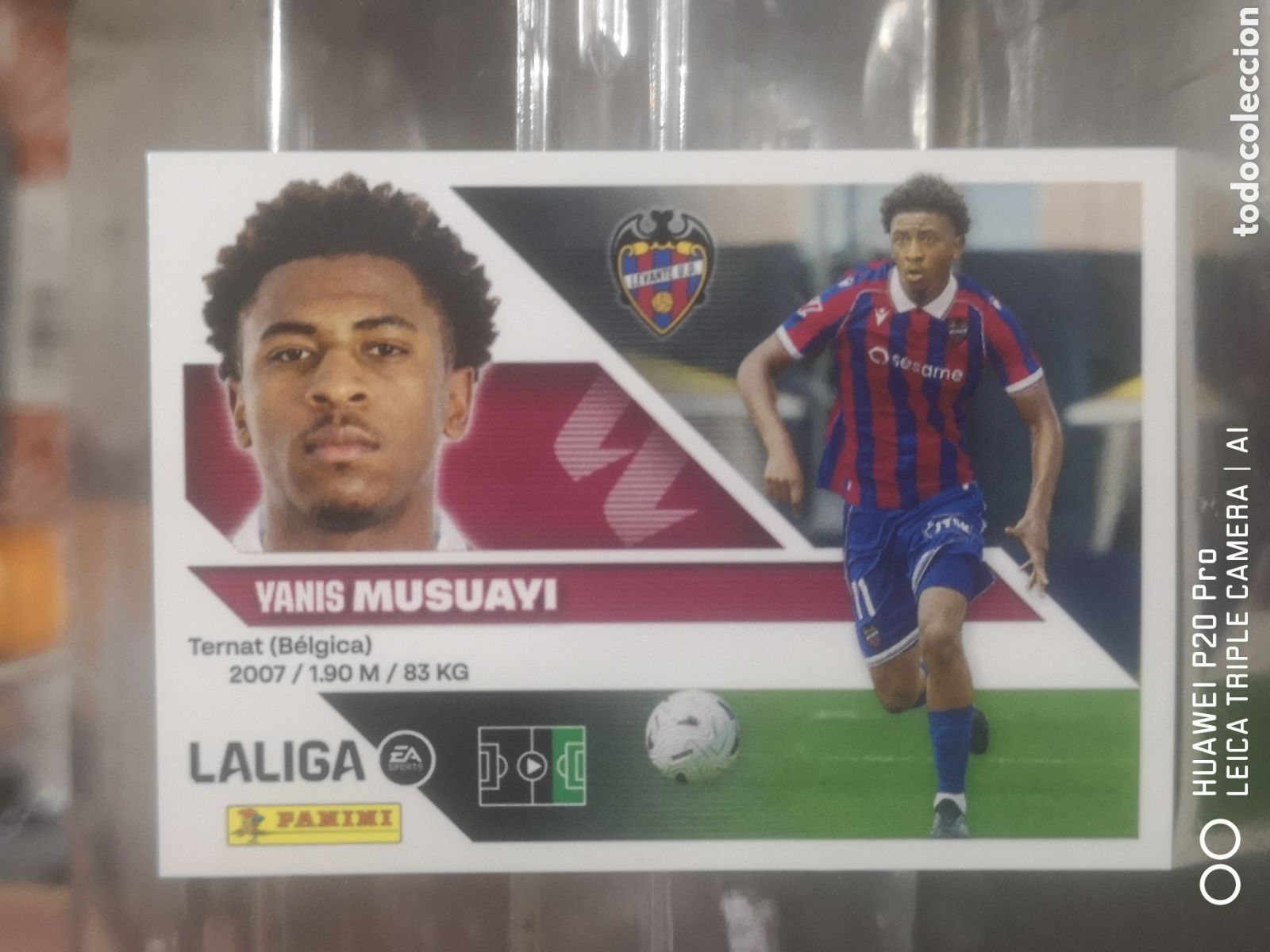 Cromos de f&uacute;tbol: LIGA ESTE 2026 2027 2026 27 COLOCA MUSUAYI 20 BIS LEVANTE