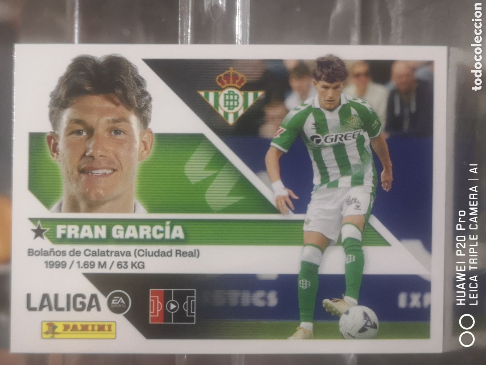 Cromos de f&uacute;tbol: LIGA ESTE 2026 2027 2026 27 ULTIMOS FICHAJES FRAN GARCIA 6 BETIS