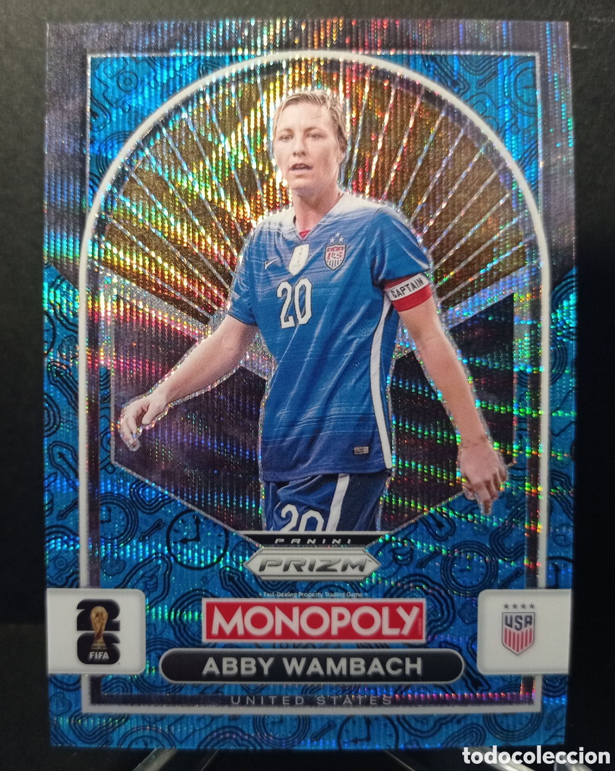 Cromos de f&uacute;tbol: Monopoly Abby Wambach blue prisma