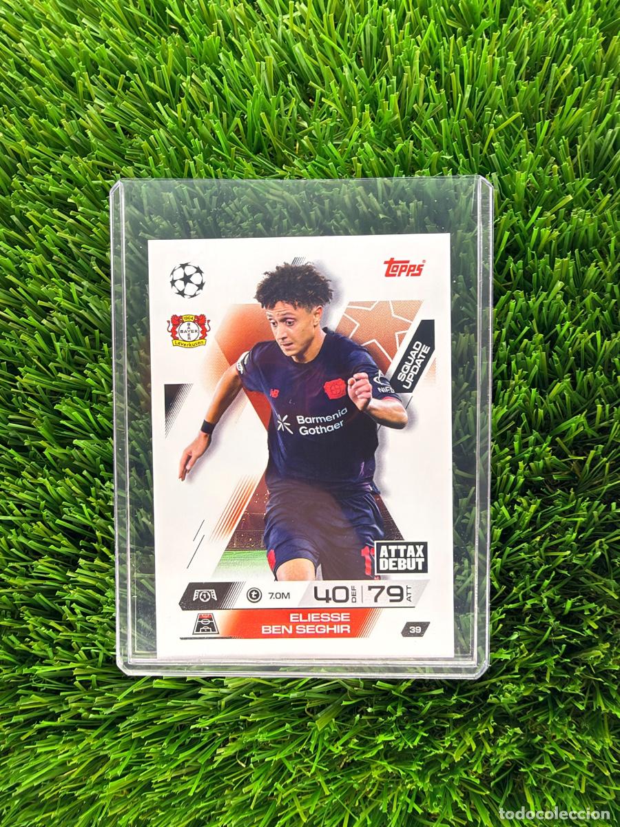 Cromos de f&uacute;tbol: N&ordm; 39 Eliesse Ben Seghir Squad Update Bayer Leverkusen Match Attax Extra 25 26