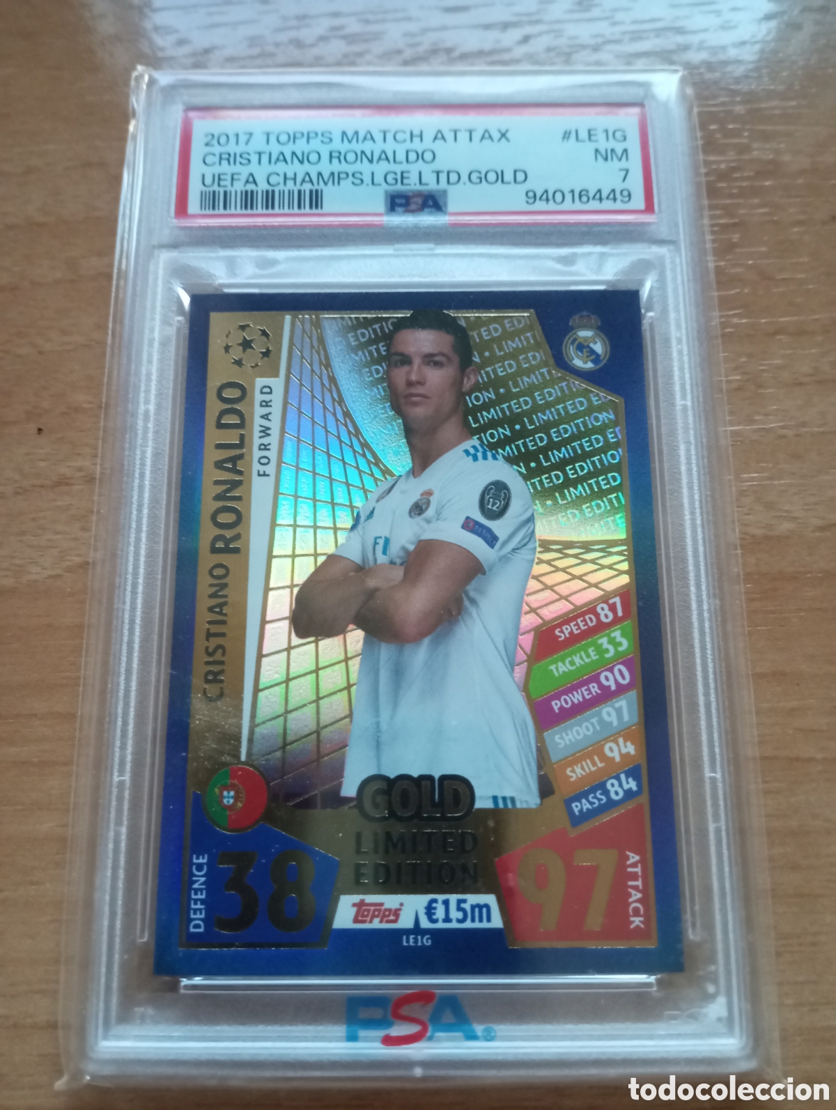Fu&szlig;ball-Sticker: Cristiano Ronaldo 2017 LE gold match attax