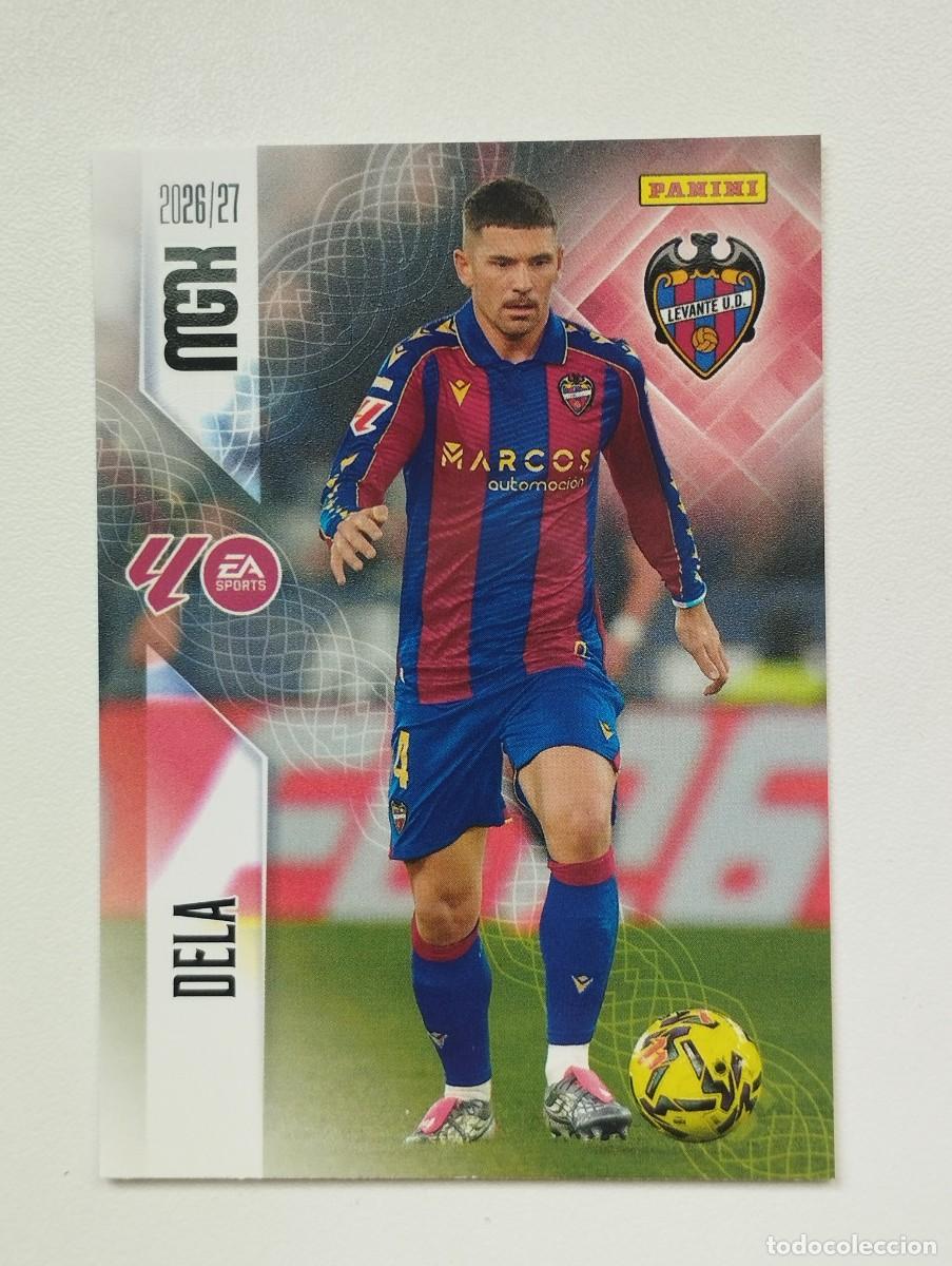Cromos de f&uacute;tbol: CROMO CARD 2026 2027 PANINI MEGACRACKS 27 26 MGK LEVANTE 203 DELA