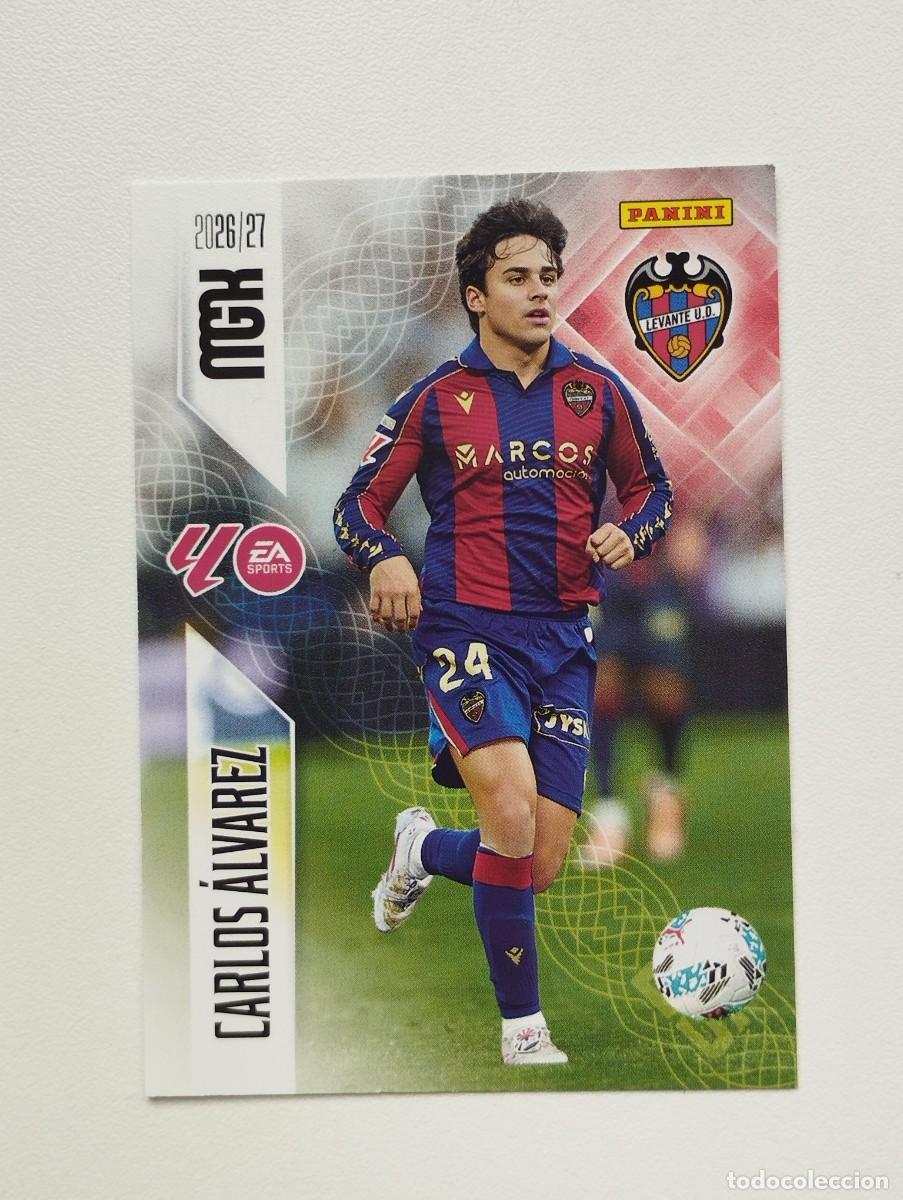 Cromos de f&uacute;tbol: CROMO CARD 2026 2027 PANINI MEGACRACKS 27 26 MGK LEVANTE 211 CARLOS ALVAREZ