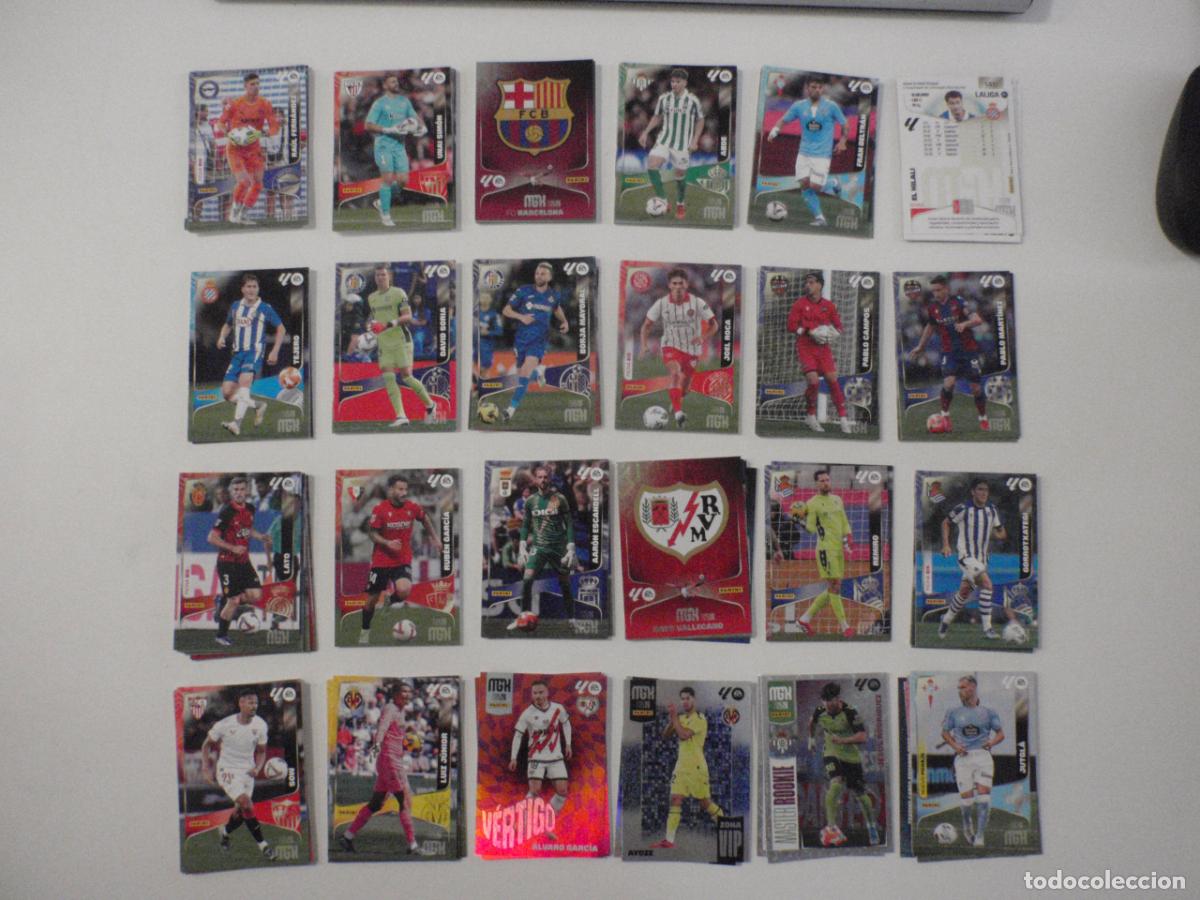 Cromos de f&uacute;tbol: LOTE fichas 150 cromos MEGACRACKS trading cards diferentes de futbol 2025 2026. PANINI MGK 25 26