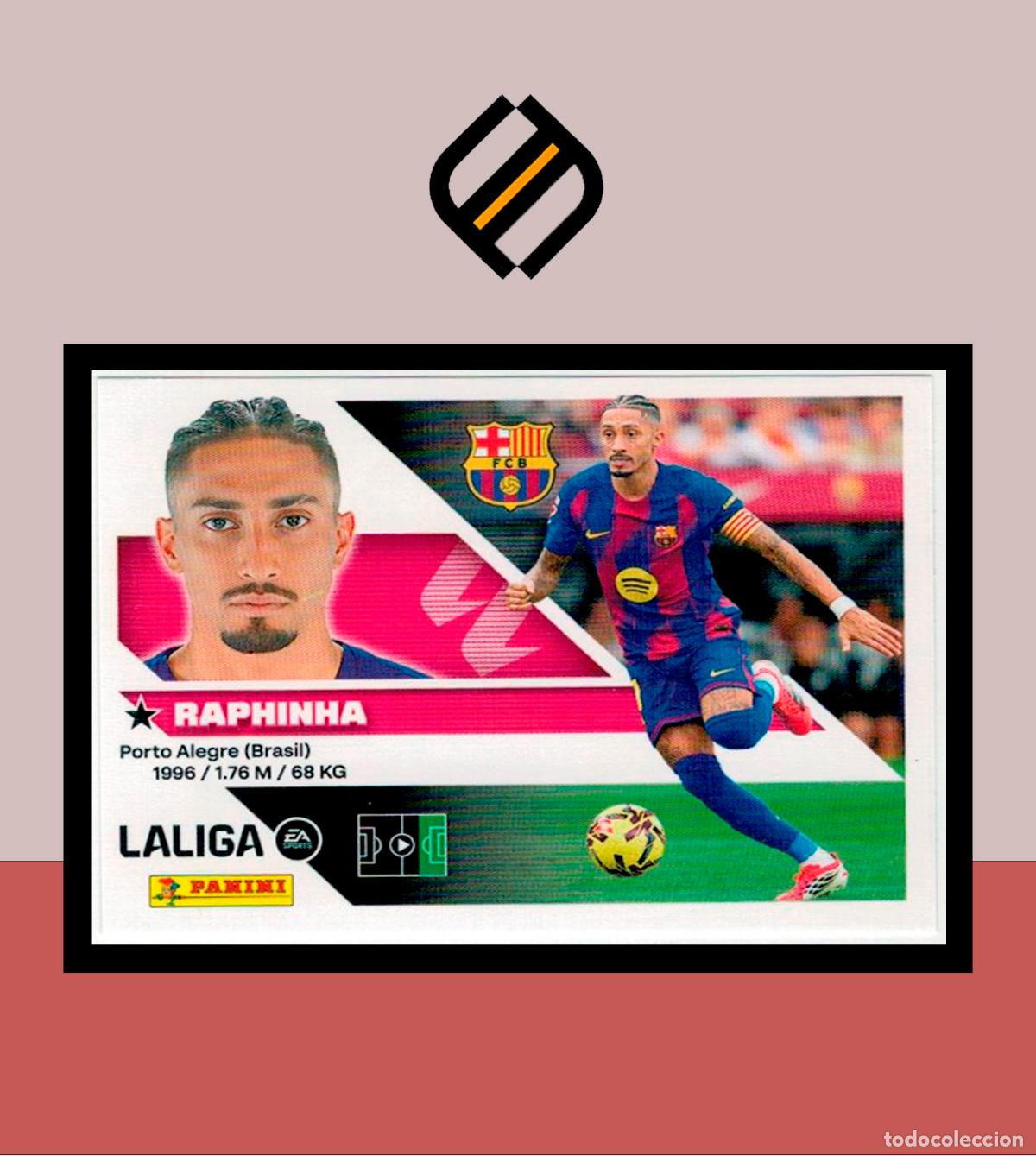 Cromos de f&uacute;tbol: LIGA ESTE 2026 2027 26 27 PANINI BARCELONA N&ordm; 19 RAPHINHA STICKER BAR&Ccedil;A ALB&Uacute;M COLECCI&Oacute;N