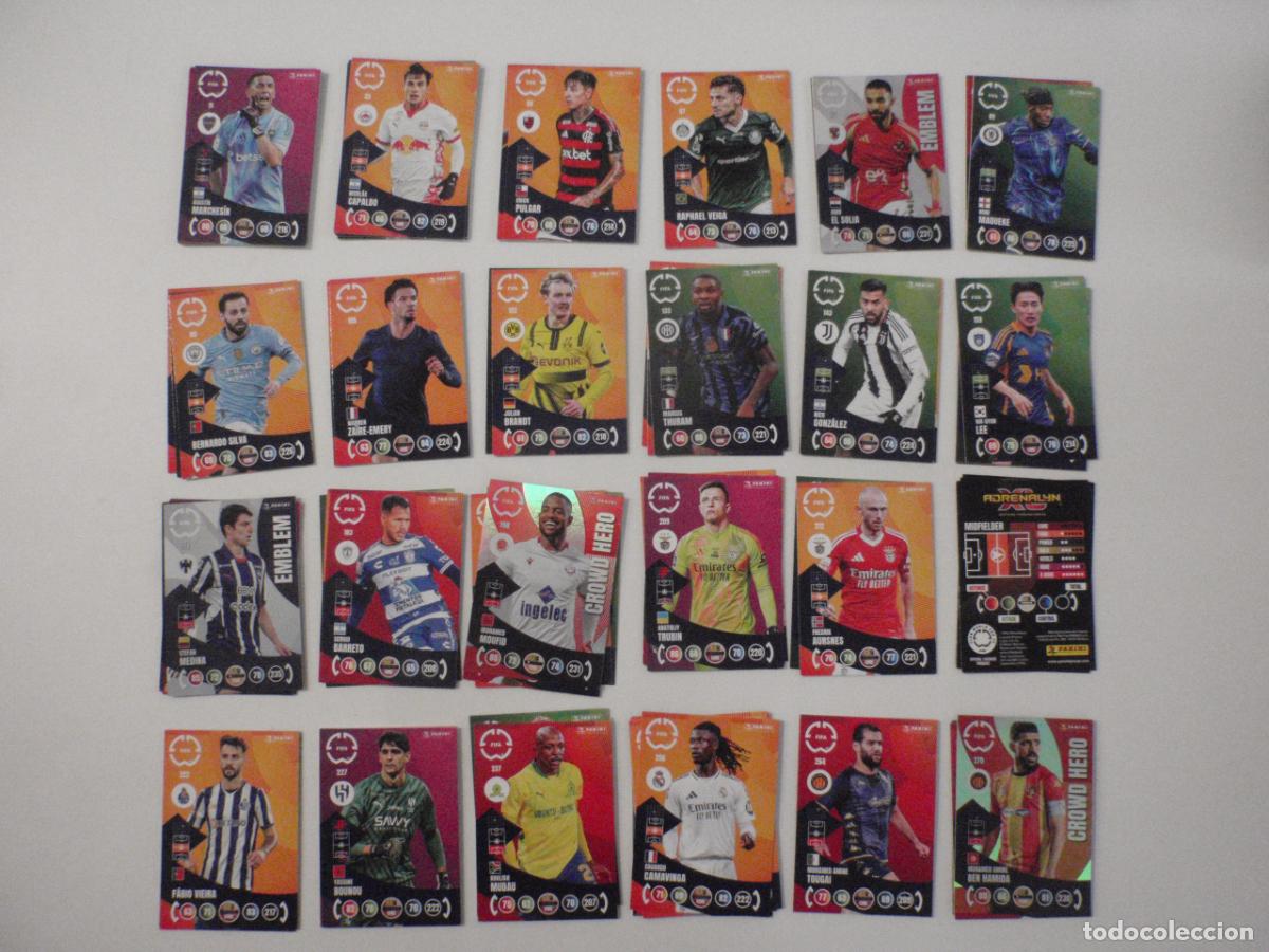 Cromos de f&uacute;tbol: LOTE 87 fichas ADRENALYN CLUB WORLD CUP 2025 Trading Cards PANINI. Mundial Clubes 25