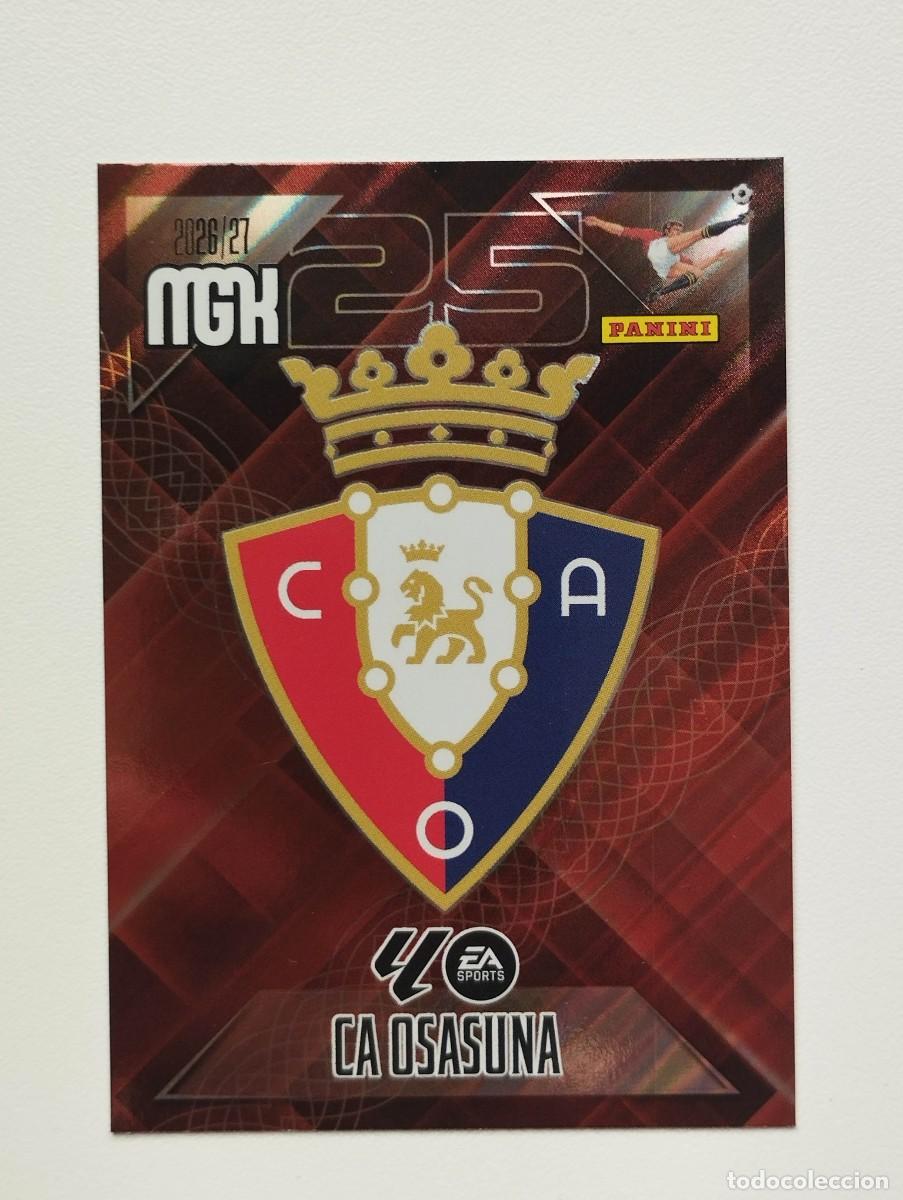 Cromos de f&uacute;tbol: CROMO CARD 2026 2027 PANINI MEGACRACKS 27 26 MGK OSASUNA 253 ESCUDO