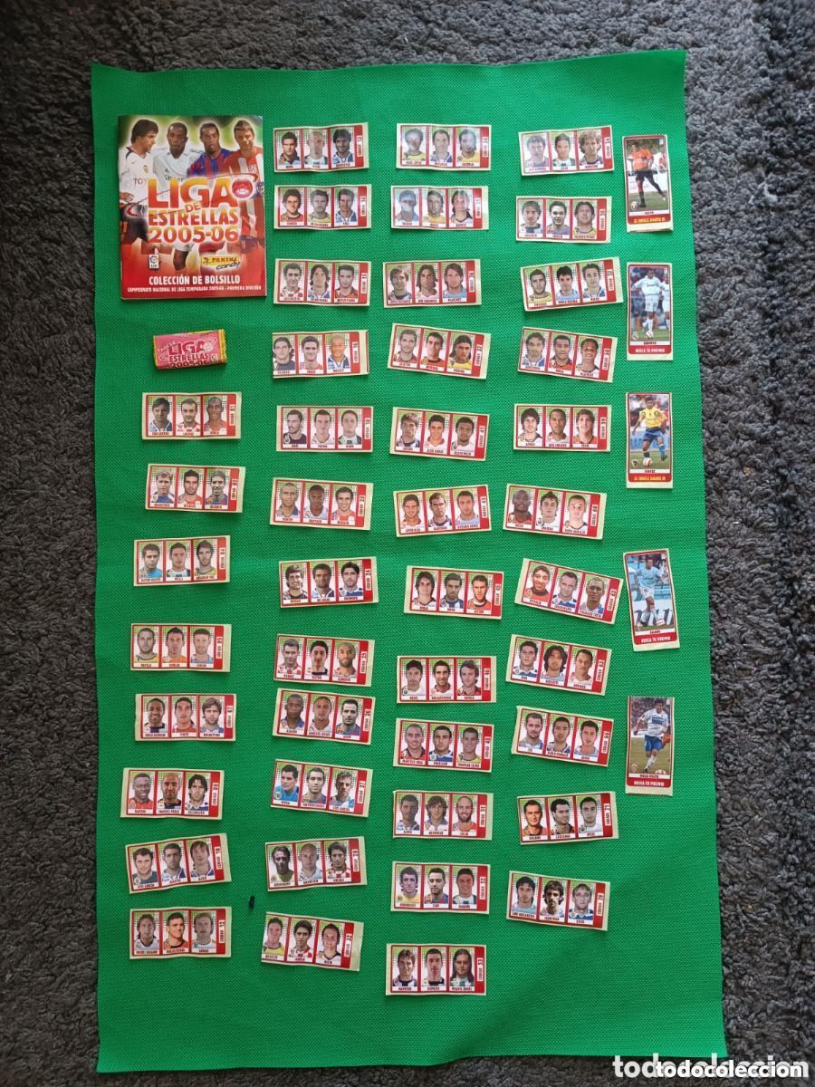 Fu&szlig;ball-Sticker: Album de chicles Liga de estrellas 2005-2006 con cromos sin pegar y chicle sin abrir Panini Bolsillo