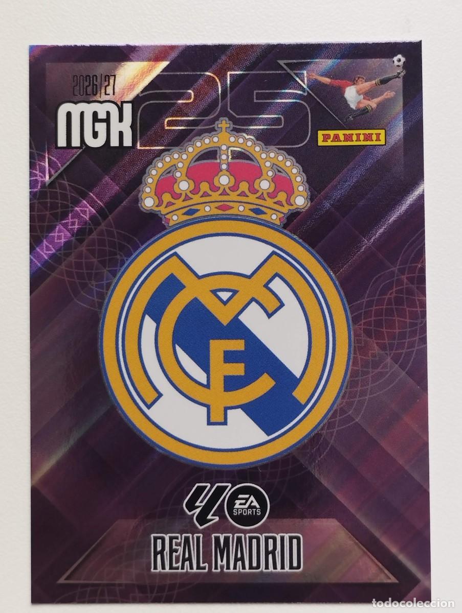 Cromos de f&uacute;tbol: CROMO CARD 2026 2027 PANINI MEGACRACKS 27 26 MGK REAL MADRID 217 ESCUDO