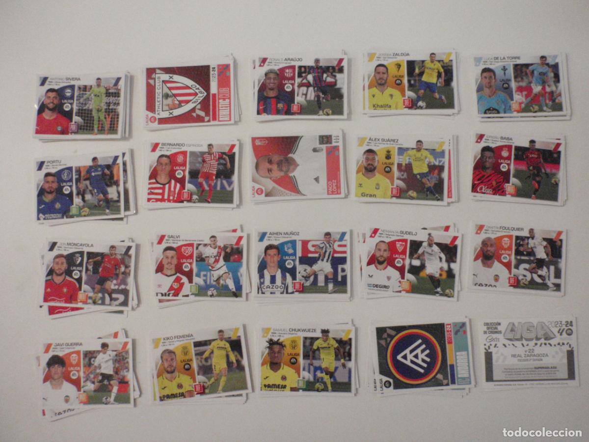 Cromos de f&uacute;tbol: Lote 185 cromos stickers de futbol diferentes LIGA EDICIONES ESTE 2023 2024. NUNCA PEGADOS. 23 24