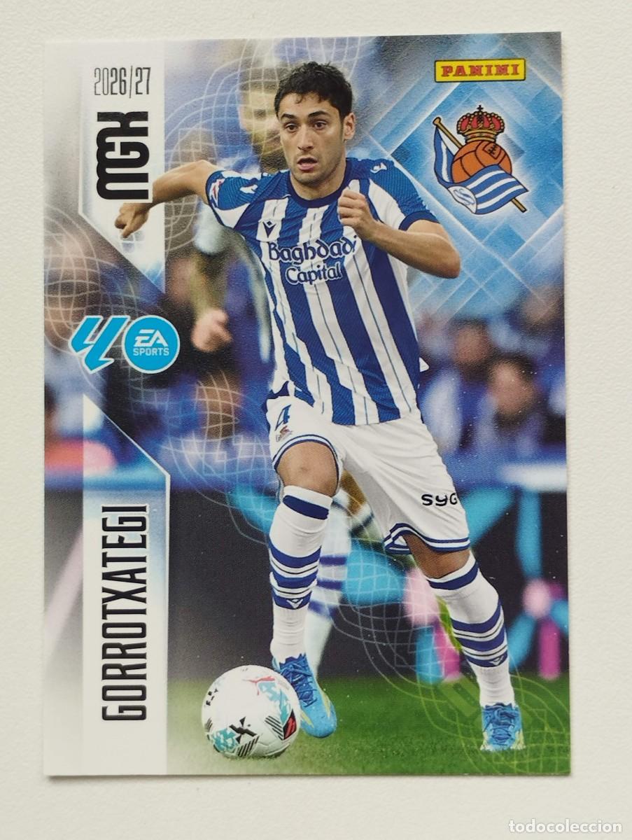 Cromos de f&uacute;tbol: CROMO CARD 2026 2027 PANINI MEGACRACKS 27 26 MGK REAL SOCIEDAD 315 GORROTXATEGI