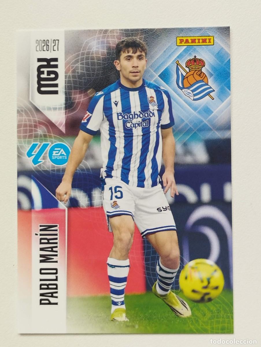 Cromos de f&uacute;tbol: CROMO CARD 2026 2027 PANINI MEGACRACKS 27 26 MGK REAL SOCIEDAD 317 PABLO MARIN