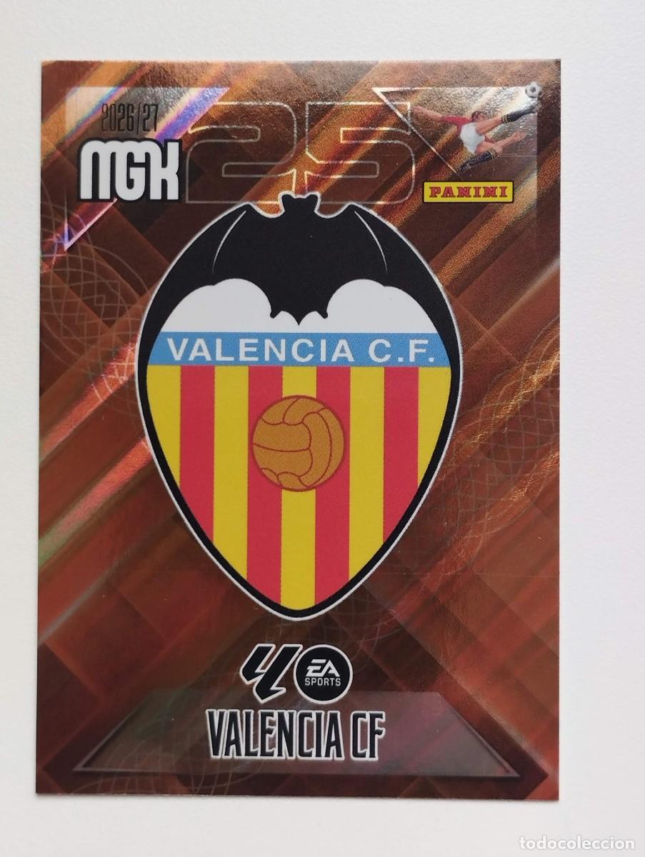 Cromos de f&uacute;tbol: CROMO CARD 2026 2027 PANINI MEGACRACKS 27 26 MGK VALENCIA 343 ESCUDO