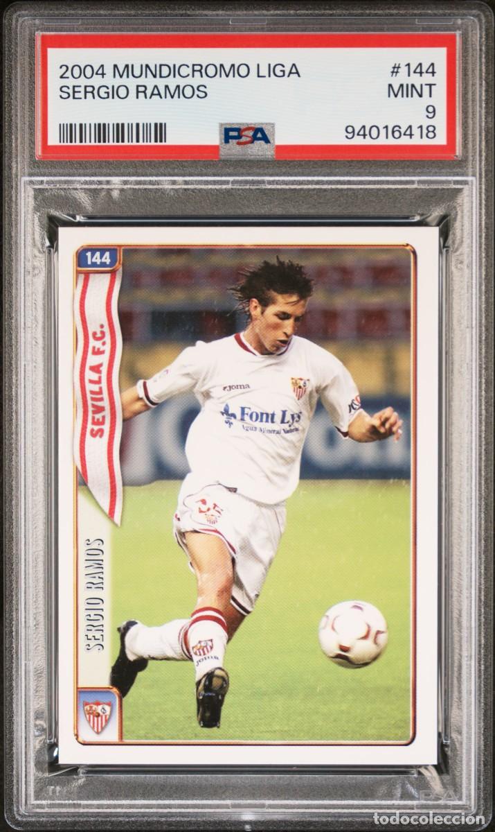 Cromos de f&uacute;tbol: Rookie Sergio Ramos Mundicromo Liga 2004 Sevilla FC #144 Psa 9 MINT