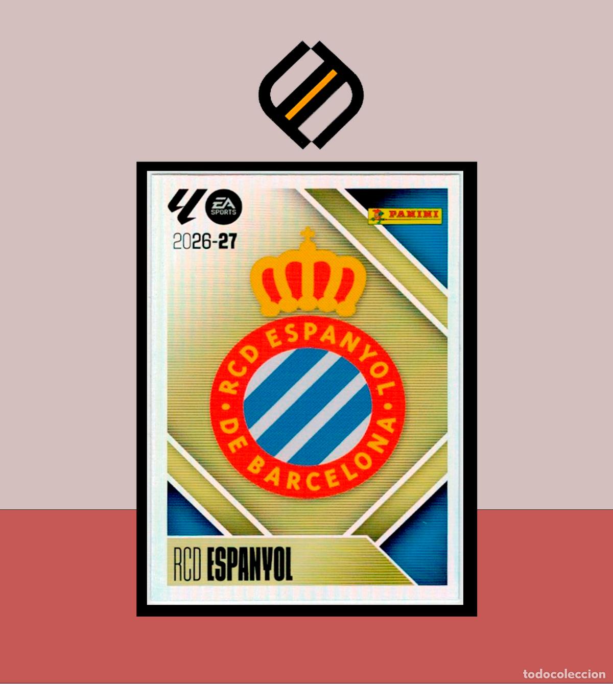 Football Stickers: LIGA ESTE 2026 2027 26 27 PANINI ESPANYOL ESPA&Ntilde;OL N&ordm; 1 ESCUDO STICKER ALB&Uacute;M COLECCI&Oacute;N
