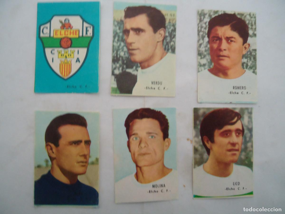 Football Stickers: LOTE DE 6 CROMOS DIFERENTES DEL ELCHE C.F.. DE CROMOS FHER 1966/67.