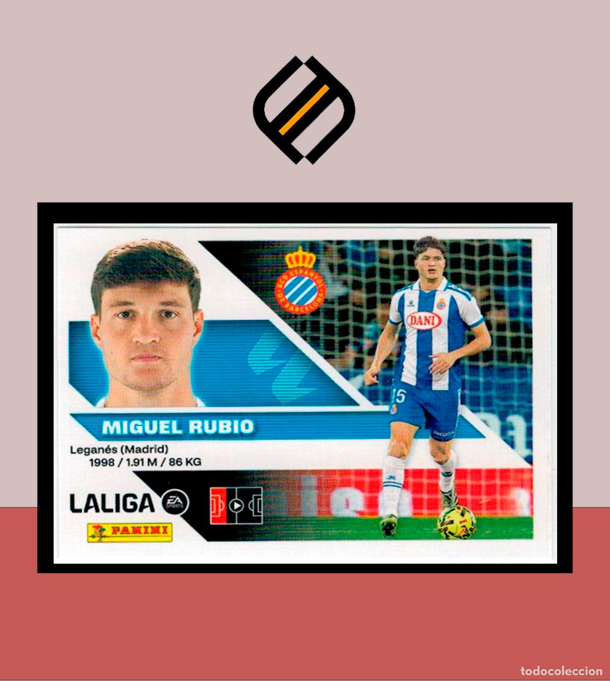 Cromos de f&uacute;tbol: LIGA ESTE 2026 2027 26 27 PANINI ESPANYOL ESPA&Ntilde;OL N&ordm; 9 MIGUEL RUBIO STICKER ALB&Uacute;M COLECCI&Oacute;N