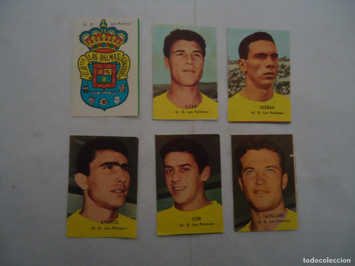 Cromos de f&uacute;tbol: LOTE DE 6 CROMOS DIFERENTES DEL U.D. LAS PALMAS . DE CROMOS FHER 1966/67.