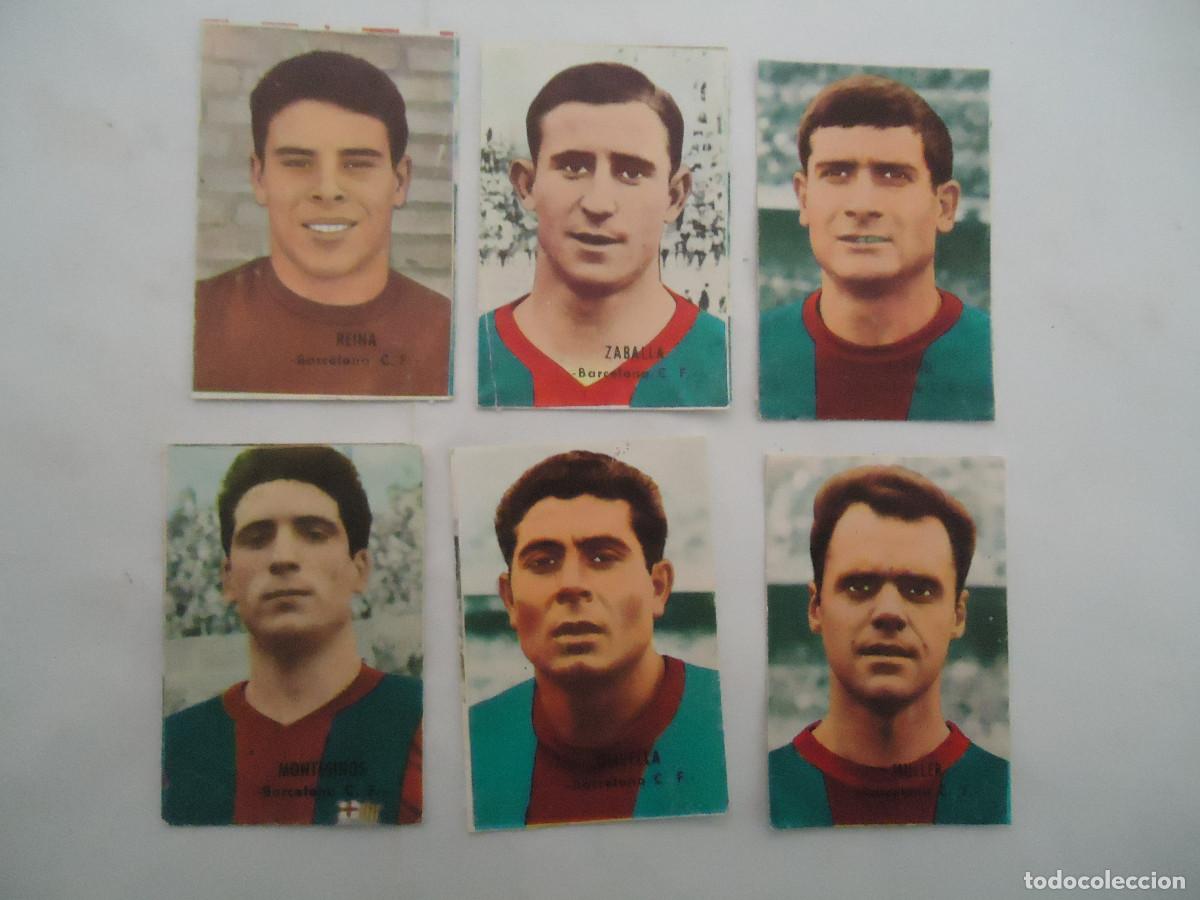 Figurine di Calcio: LOTE DE 6 CROMOS DIFERENTES DEL BARCELONA C.F. . DE CROMOS FHER 1966/67.