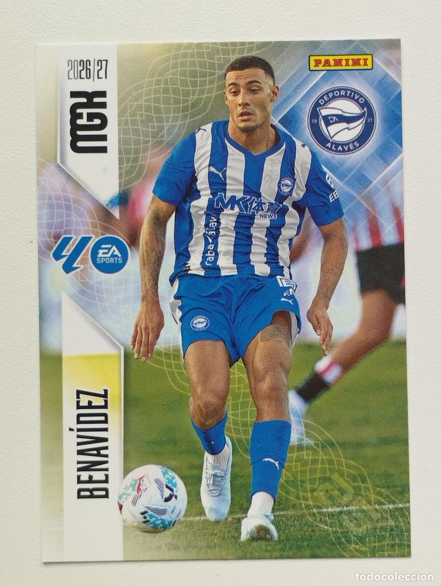 Cromos de f&uacute;tbol: CROMO CARD 2026 2027 PANINI MEGACRACKS 27 26 MGK ALAVES 27 BENAVIDEZ