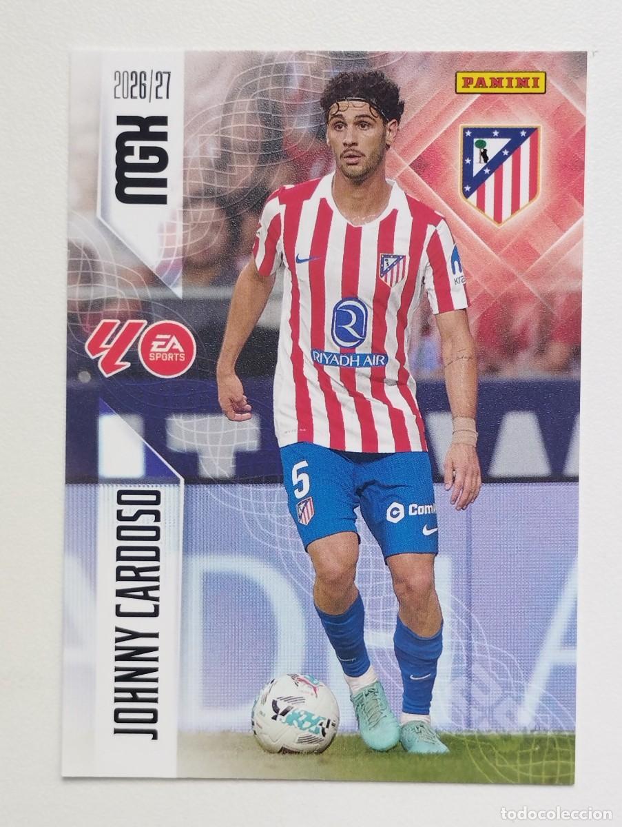 Cromos de f&uacute;tbol: CROMO CARD 2026 2027 PANINI MEGACRACKS 27 26 MGK ATLETICO DE MADRID 66 JOHNNY CARDOSO