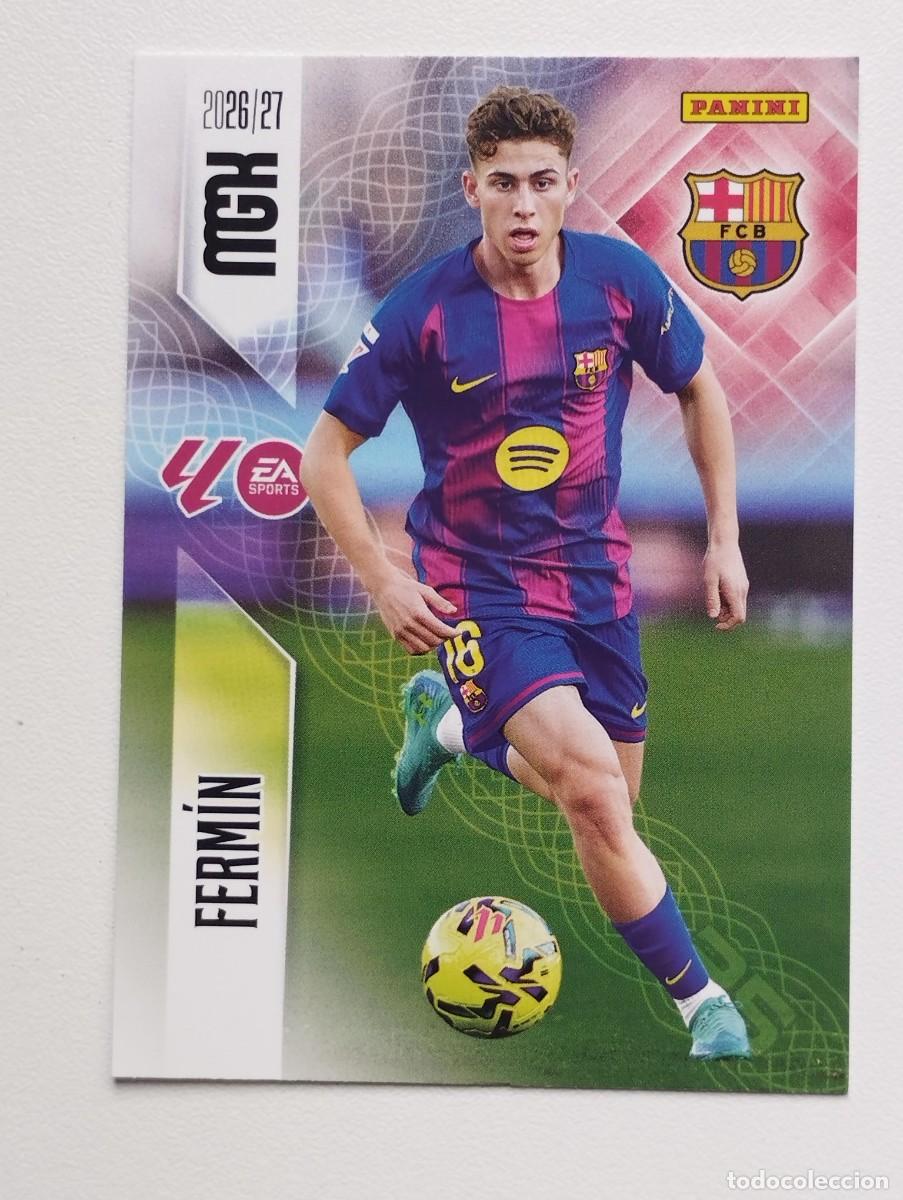 Cromos de f&uacute;tbol: CROMO CARD 2026 2027 PANINI MEGACRACKS 27 26 MGK BARCELONA 86 FERMIN LOPEZ